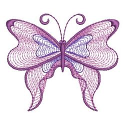 Rippled Butterflies 09 machine embroidery designs