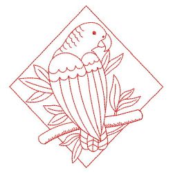 Redwork Parrots 2(Md) machine embroidery designs