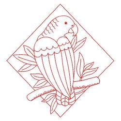 Redwork Parrots 2 01(Lg) machine embroidery designs