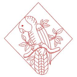 Redwork Parrots 2 02(Md) machine embroidery designs