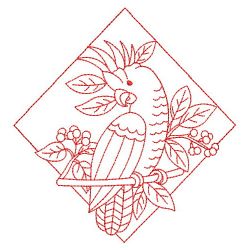 Redwork Parrots 2 04(Sm) machine embroidery designs