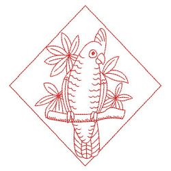 Redwork Parrots 2 05(Md) machine embroidery designs