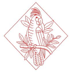 Redwork Parrots 2 06(Md) machine embroidery designs