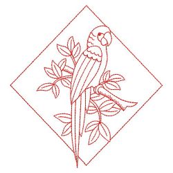 Redwork Parrots 2 07(Md) machine embroidery designs