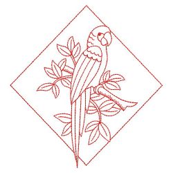 Redwork Parrots 2 07(Sm) machine embroidery designs