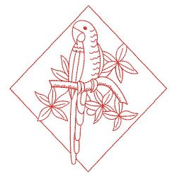 Redwork Parrots 2 08(Md) machine embroidery designs