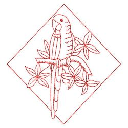 Redwork Parrots 2 08(Lg) machine embroidery designs