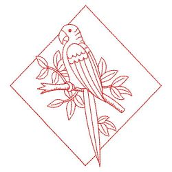 Redwork Parrots 2 09(Lg) machine embroidery designs