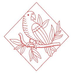 Redwork Parrots 2 10(Md) machine embroidery designs