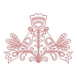 Redwork Polish Folk Art 08(Lg) machine embroidery designs