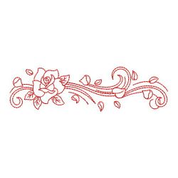 Redwork Flying Petal Borders(Sm) machine embroidery designs