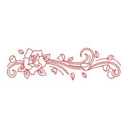 Redwork Flying Petal Borders 01(Lg) machine embroidery designs