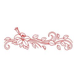 Redwork Flying Petal Borders 02(Lg) machine embroidery designs