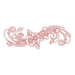 Redwork Flying Petal Borders 03(Lg)