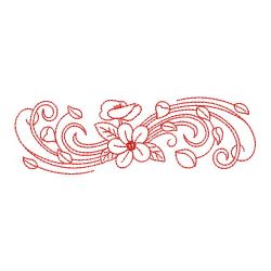 Redwork Flying Petal Borders 05(Sm) machine embroidery designs