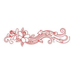 Redwork Flying Petal Borders 06(Lg)