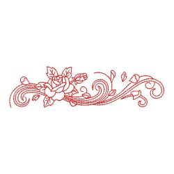 Redwork Flying Petal Borders 07(Lg) machine embroidery designs