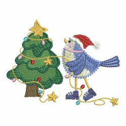 Christmas Blue Bird 02 machine embroidery designs
