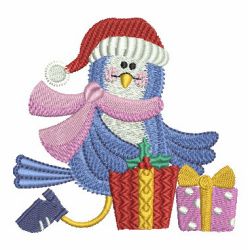 Christmas Blue Bird 04 machine embroidery designs