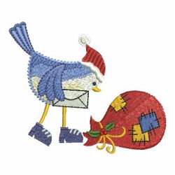 Christmas Blue Bird 06 machine embroidery designs