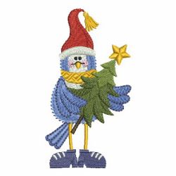 Christmas Blue Bird 08 machine embroidery designs