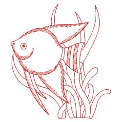 Redwork Tropical Fish 08(Sm)