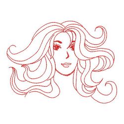 Redwork Glamour Girls 03(Sm) machine embroidery designs