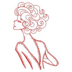 Redwork Glamour Girls 04(Md) machine embroidery designs