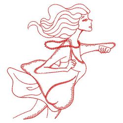 Redwork Glamour Girls 09(Sm) machine embroidery designs