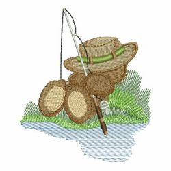 Fishing Bear machine embroidery designs