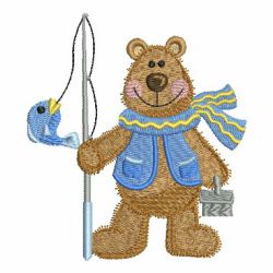 Fishing Bear 02 machine embroidery designs