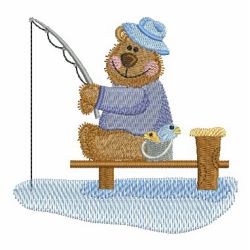 Fishing Bear 10 machine embroidery designs