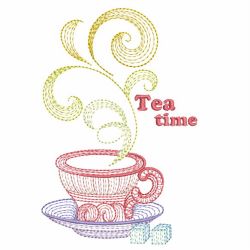 Rippled Tea Time 01(Md) machine embroidery designs