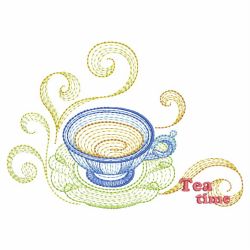 Rippled Tea Time 02(Lg) machine embroidery designs