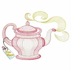 Rippled Tea Time 03(Lg) machine embroidery designs