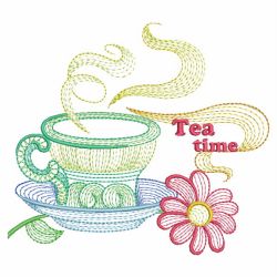 Rippled Tea Time 04(Md) machine embroidery designs