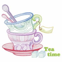 Rippled Tea Time 05(Sm) machine embroidery designs