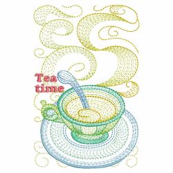 Rippled Tea Time 06(Md) machine embroidery designs