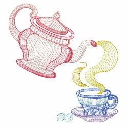 Rippled Tea Time 07(Sm) machine embroidery designs