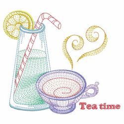 Rippled Tea Time 09(Lg) machine embroidery designs