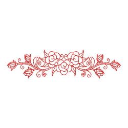 Redwork Flower Borders(Sm) machine embroidery designs