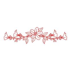 Redwork Flower Borders 02(Sm) machine embroidery designs