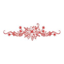 Redwork Flower Borders 03(Sm) machine embroidery designs