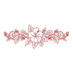 Redwork Flower Borders 05(Lg)