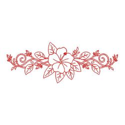 Redwork Flower Borders 05(Md) machine embroidery designs