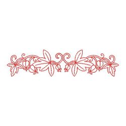 Redwork Flower Borders 06(Sm) machine embroidery designs