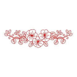 Redwork Flower Borders 07(Md) machine embroidery designs