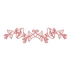 Redwork Flower Borders 09(Sm) machine embroidery designs