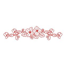 Redwork Flower Borders 10(Md) machine embroidery designs