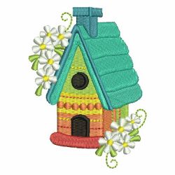 Rainbow Birdhouse 05 machine embroidery designs